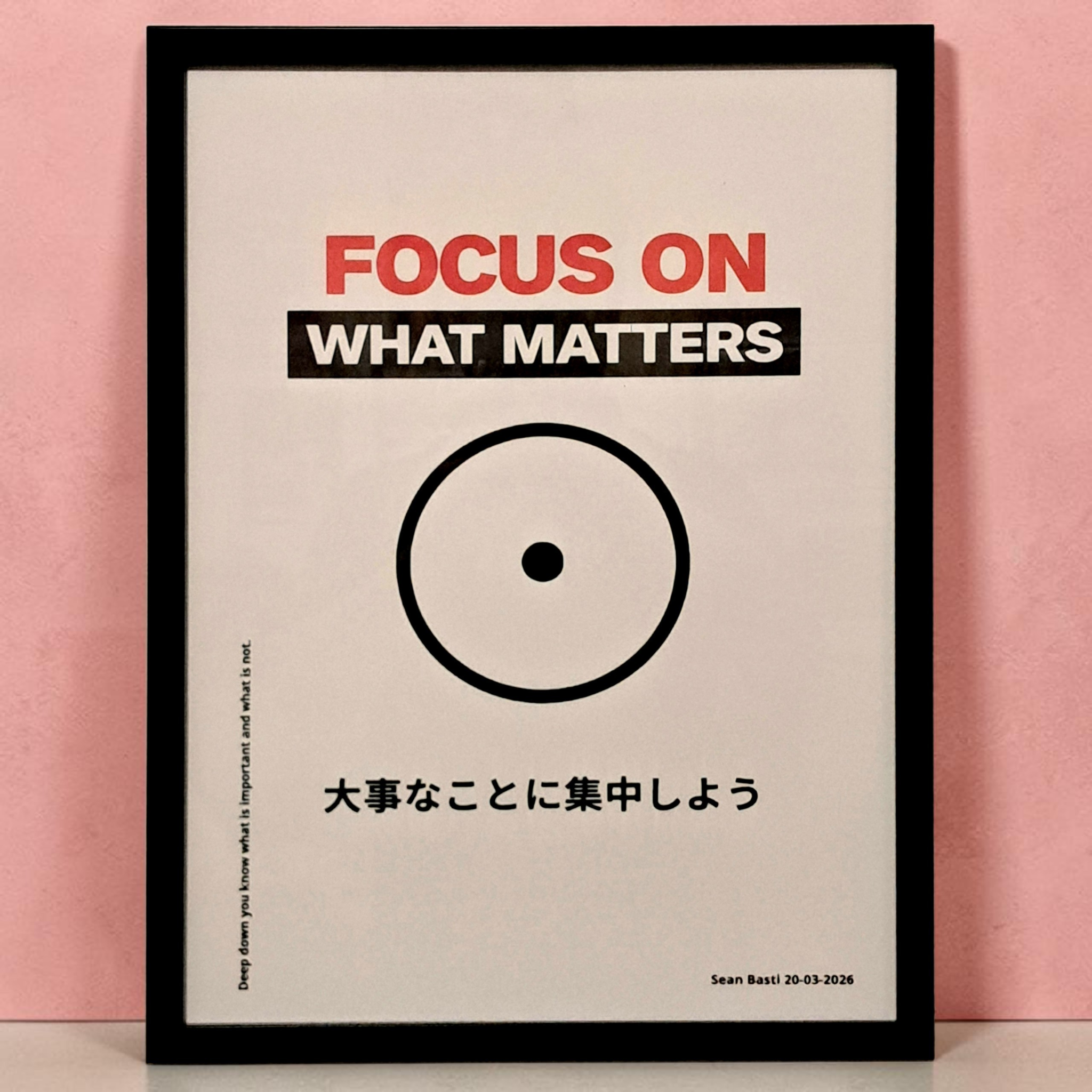 Poster - Focus on what matters