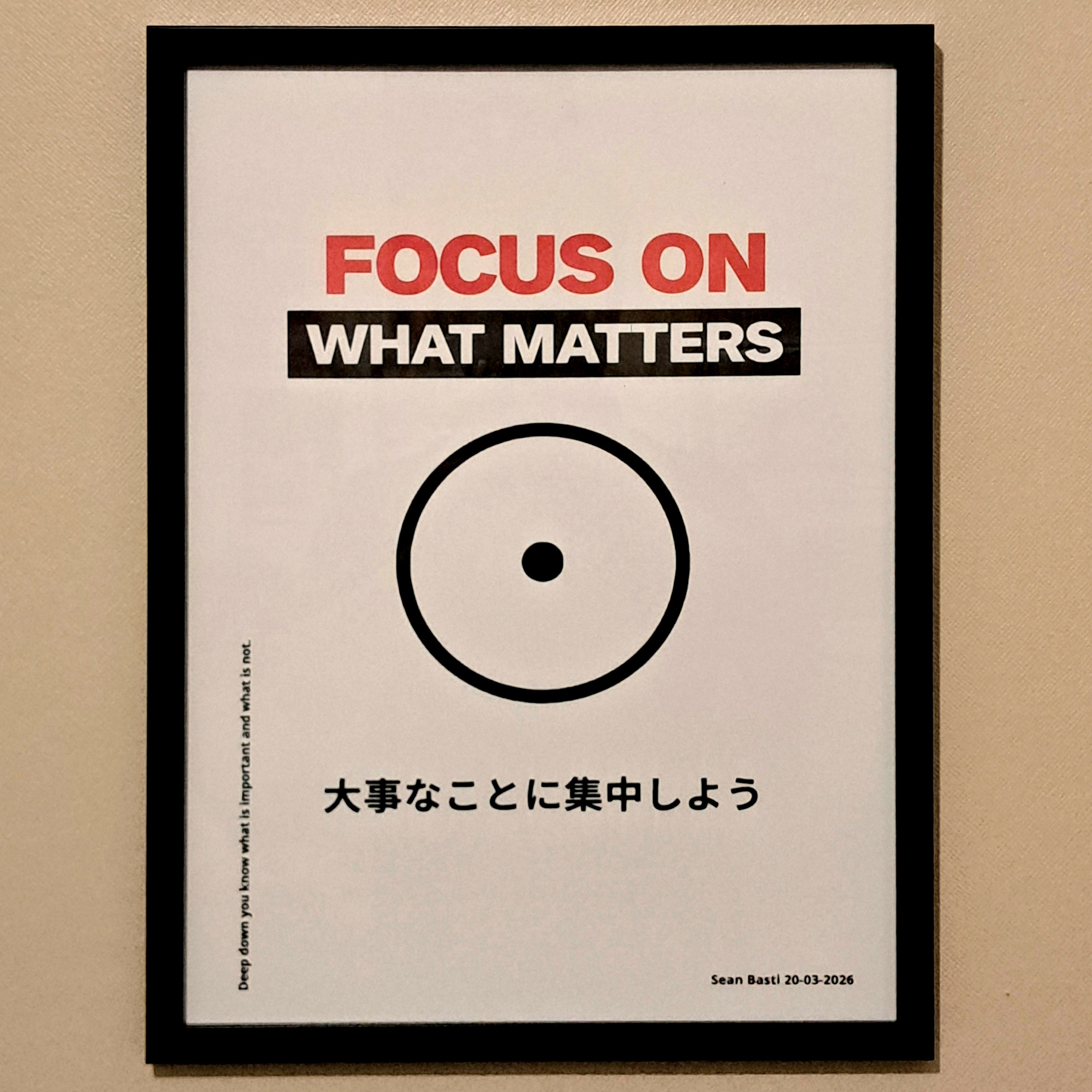 Poster - Focus on what matters